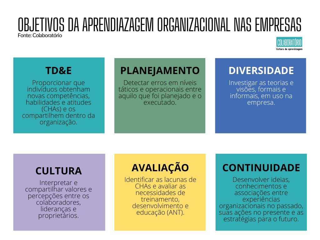 Objetivos da aprendizagem organizacional - Colaboratório